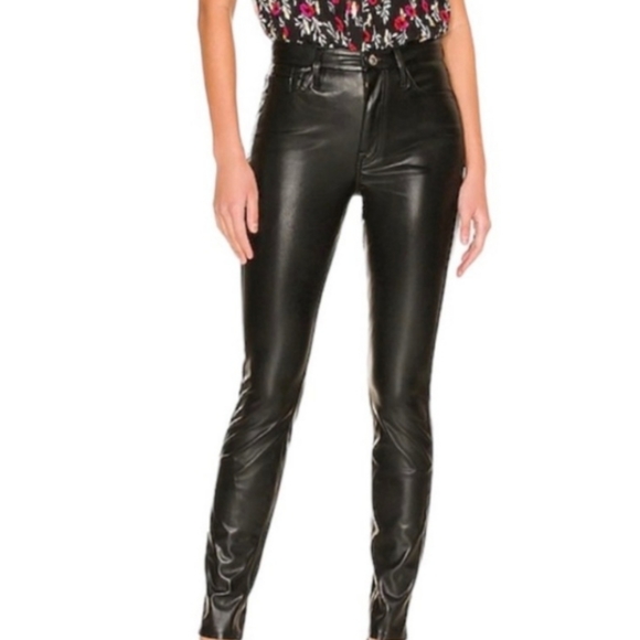 7 For All ManKind skinny Leather pants - Picture 1 of 8